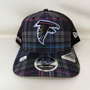 New Era Atlanta Falcons Crucial Catch Intercept Cancer Snapback Cap TruckerHat
